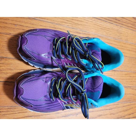 Brooks Glycerin 14 Purple Teal Blue Running Shoes Womens Size 8.5 - Picture 2 of 8